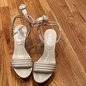 Coach off white sandals